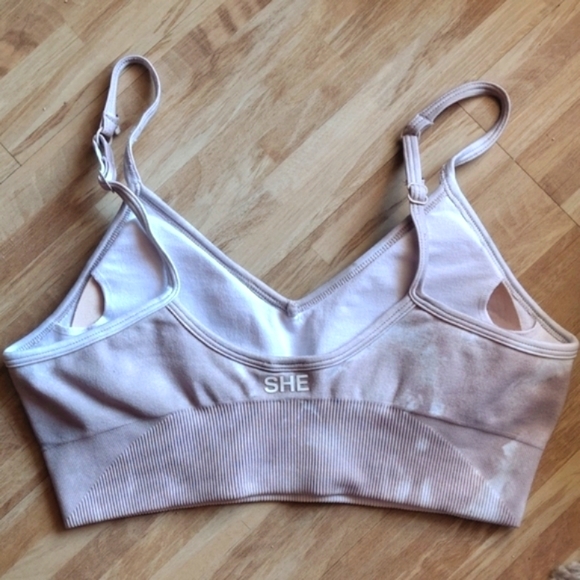 DUAL WOLF SEAMLESS EVERSON SPORTS BRA IN IVORY MARBLE - Picture 3 of 3